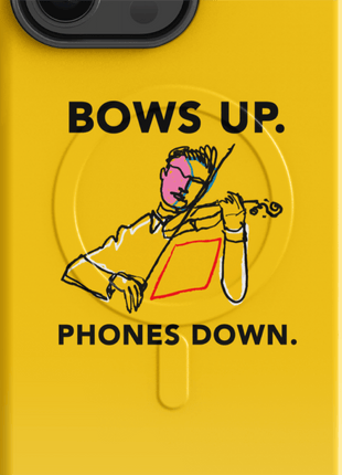 Classical Music "Bows Up. Phones Down" iPhone Case